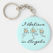 I Believe in Angels Keychain