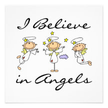 I Believe in Angels T-shirts and Gifts Invitations