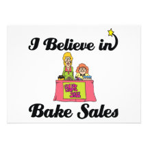 i believe in bake sales personalized invite