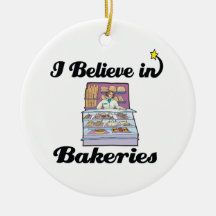 i believe in bakeries christmas ornament