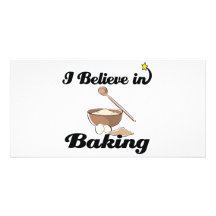 i believe in baking photo greeting card