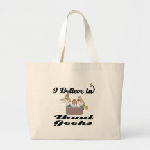 i believe in band geeks tote bag
