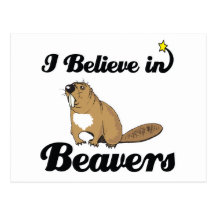 i believe in beavers postcards