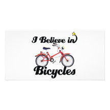 i believe in bicycles picture card