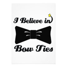 i believe in bow ties personalized invitation