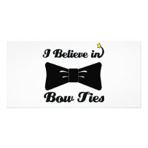 i believe in bow ties photo card template