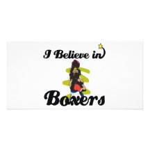 i believe in boxers customized photo card