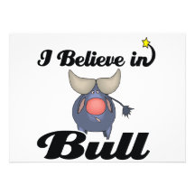 i believe in bull personalized announcements