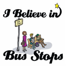 i believe in bus stops photo cut outs
