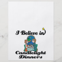 i believe in candlelight dinners personalized flyer