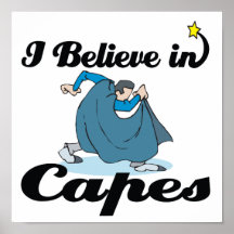 i believe in capes print