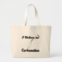 i believe in carbonation tote bags