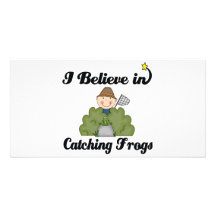 i believe in catching frogs photo greeting card