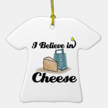 i believe in cheese christmas tree ornaments