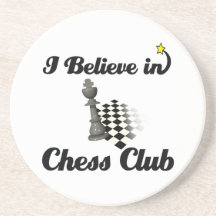 i believe in chess club coasters