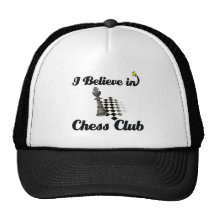 i believe in chess club hat