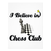 i believe in chess club personalized announcement