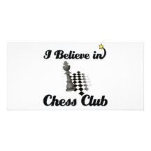i believe in chess club photo greeting card