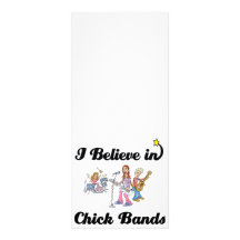 i believe in chick bands customized rack card