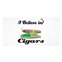 i believe in cigars customized photo card