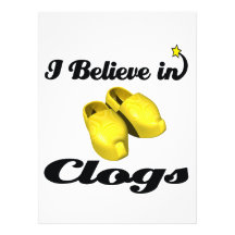 i believe in clogs invite