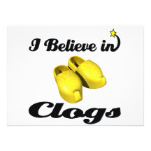 i believe in clogs personalized announcement