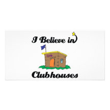i believe in clubhouses custom photo card