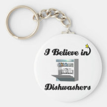 i believe in dishwashers key chain