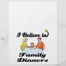 i believe in family dinners custom flyer