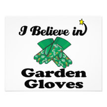 i believe in garden gloves custom invitation