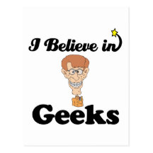 i believe in geeks post cards