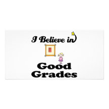 i believe in good grades photo cards