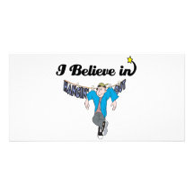 i believe in hangin out customized photo card
