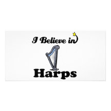 i believe in harps photo card template
