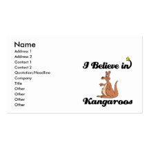 i believe in kangaroos business card templates