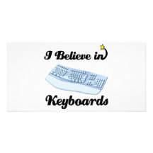 i believe in keyboards custom photo card