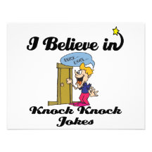 i believe in knock knock jokes custom announcement
