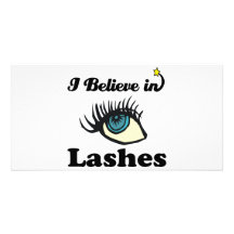 i believe in lashes picture card