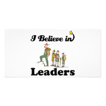 i believe in leaders custom photo card