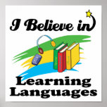 i believe in learning languages poster
