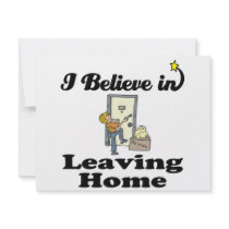i believe in leaving home custom announcements