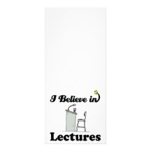 i believe in lectures full colour rack card