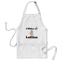 i believe in lefties apron