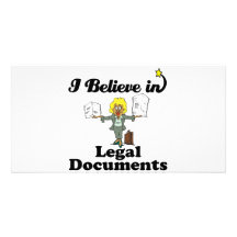 i believe in legal documents photo card template