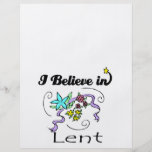 i believe in lent personalized flyer
