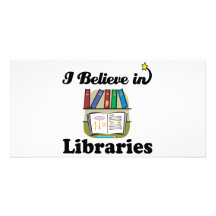 i believe in libraries photo cards