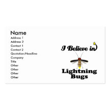 i believe in lightning bugs business cards