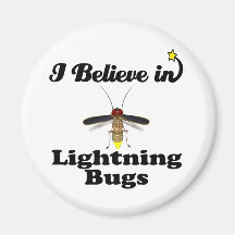 i believe in lightning bugs refrigerator magnet