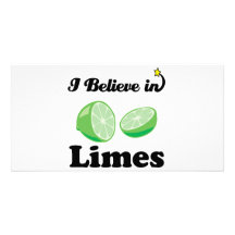 i believe in limes customized photo card