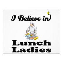 i believe in lunch ladies invitations